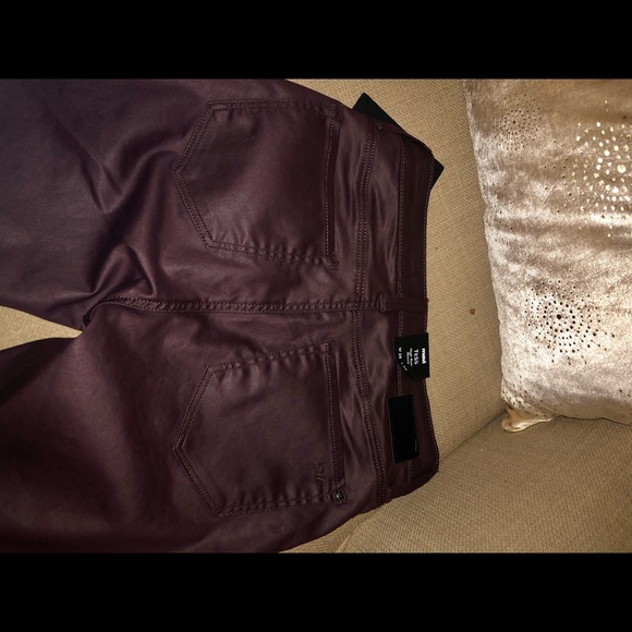 Mavi "Tess" Faux Leather Skinny Jeans - Bordeux - Picture 4 of 4